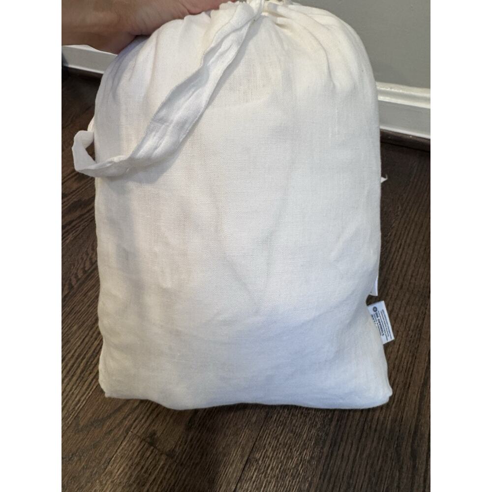 Nordstrom 100% Linen Queen White Duvet Cover & 2 Sham Set NEW - Picture 2 of 9